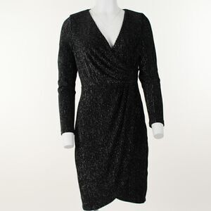 Julia Jordan Puff-Sleeve Sweatshirt Shimmer Dress
